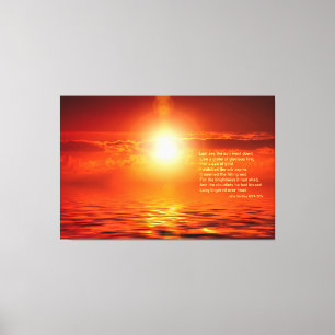 Zonsondergang Oranje Gouden Lucht Zee Van Goud Ins Canvas Afdruk