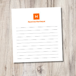 Zonsondergang Oranje Modern Gelijnd Chic Trendy Mo Notitieblok