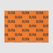 Zonsondergang Oranje Moderne Naam | Trendy minimal Tissuepapier (Voorkant)