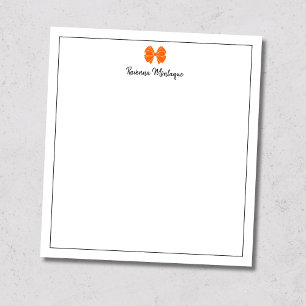 Zonsondergang Oranje Strik Rand Geschreven Aangepa Notitieblok
