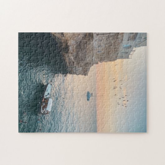 Zonsondergang over Cliffside in Polignano a Mare,  Legpuzzel (Horizontaal)