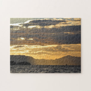 Zonsondergang over de baai van Ketchikan Legpuzzel