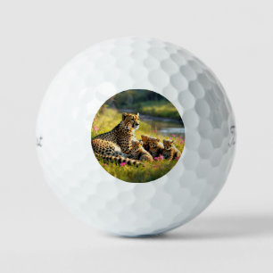 "Zonsondergang over de Cheetah familie" Golfballen