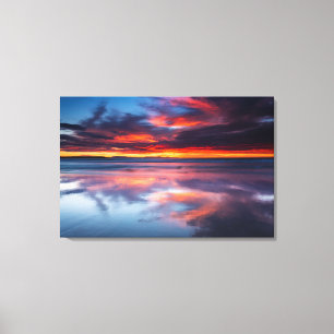 Zonsondergang over de Kanaaleilanden, CA Canvas Afdruk
