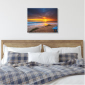 Zonsondergang over de Stille Oceaan Canvas Afdruk (Insitu (Slaapkamer))
