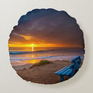 Zonsondergang over de Stille Oceaan Rond Kussen