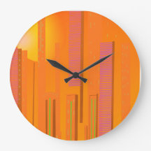 zonsondergang over een cyberpunk futuristische sta