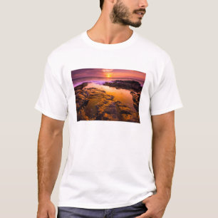 Zonsondergang over getijdenpoelen, Hawaï T-shirt