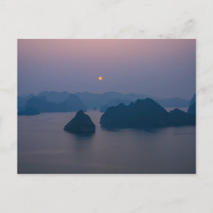 Zonsondergang over Halong Bay - Vietnam, Azië Briefkaart