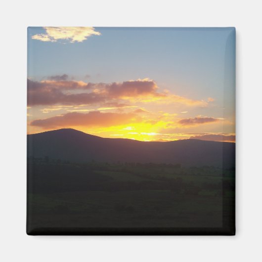 Zonsondergang over Lakeland fells Magneet (Voorkant)