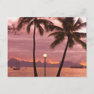 Zonsondergang over Moorea vanuit Sofitel Maeva Bea Briefkaart