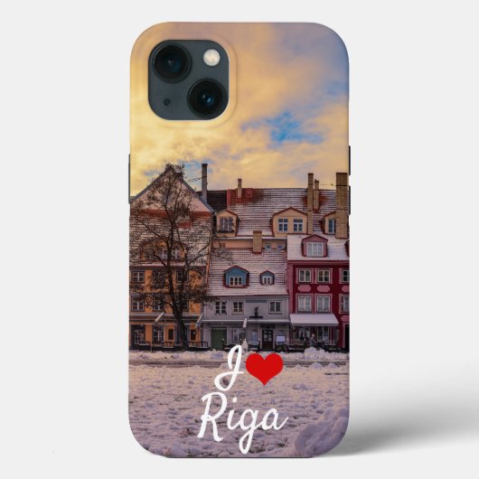 Zonsondergang over straat in Riga Case-Mate iPhone Case (Achterkant)