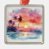 Zonsondergang over Water AI Ornament (Voorkant)