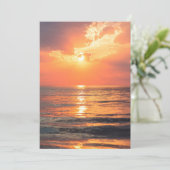 zonsondergang over water bedankkaart (Staand voorkant)