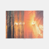 zonsondergang over water fleece deken (Voorkant (Horizontaal))