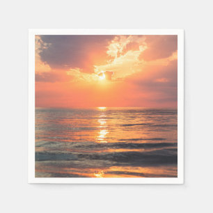 zonsondergang over water servet