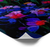 Zonsondergang over weide met wilde bloemen 🌅 Kleu Poster (Hoek)