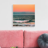 zonsondergang over zee canvas afdruk (Insitu (Woonkamer))