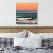 zonsondergang over zee canvas afdruk (Insitu (Slaapkamer))