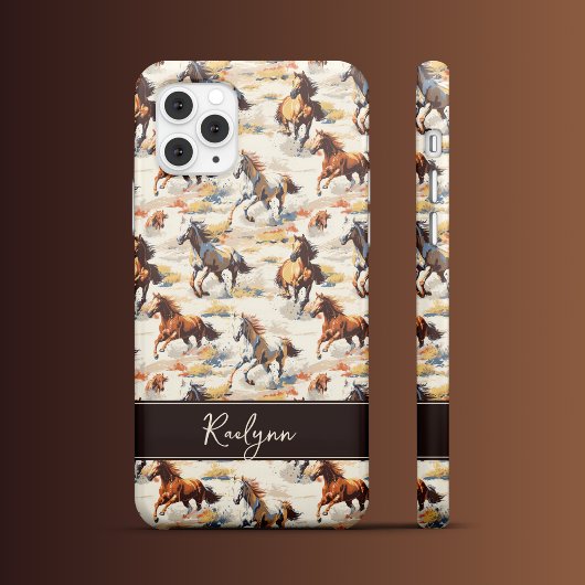 Zonsondergang paarden Case-Mate iPhone case