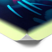 Zonsondergang pad door het herfstbos poster (Hoek)