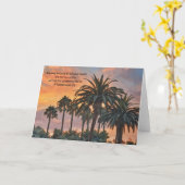 Zonsondergang Palmbomen Bijbel Verse Art Note Kaar Kaart (Gele Bloem)