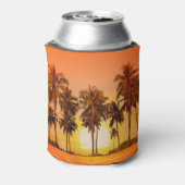 Zonsondergang palmbomen Sri Lanka Blikjeskoeler (Blikje Achterkant)