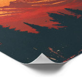 Zonsondergang Paragliding in het Mountain Poster (Hoek)