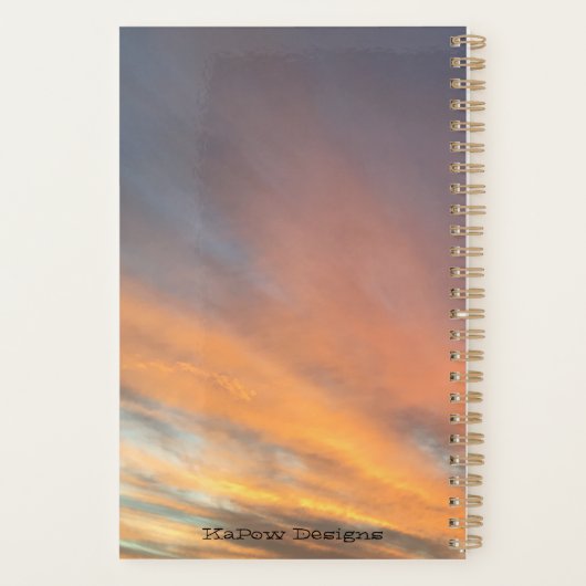 Zonsondergang pastel Planner (Achterkant)