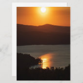 Zonsondergang Reflecties op Newfound Lake (Voorkant / Achterkant)