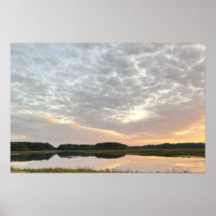 Zonsondergang Reflecties Waterlandschap Poster