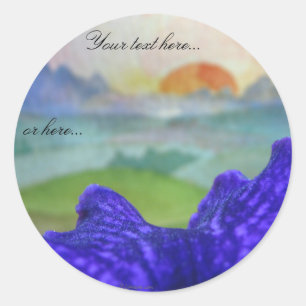 Zonsondergang Regenboog Afbeeldingen Bruiloft Stic Ronde Sticker
