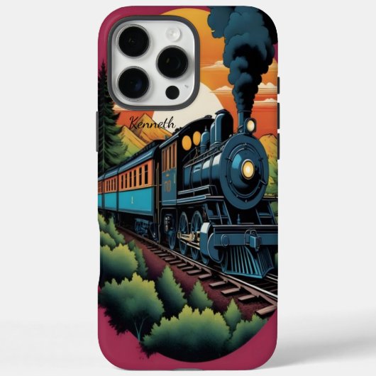 Zonsondergang Reis van de Stoommotor Case-Mate iPhone Case (Achterkant)
