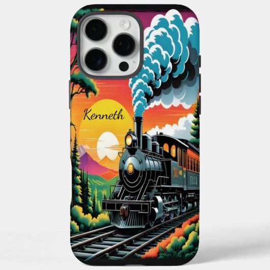 Zonsondergang Reis van de Stoommotor Case-Mate iPhone Case (Achterkant)