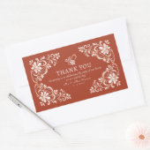Zonsondergang Roest Shabby Chic Dank U Trouwsticke Rechthoekige Sticker (Envelop)