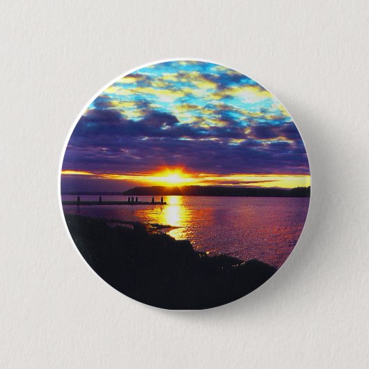 zonsondergang ronde button 5,7 cm (Voorkant)