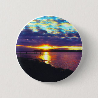 zonsondergang ronde button 5,7 cm