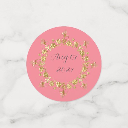 Zonsondergang Rood en Goud Confetti (Kleine voorkant)