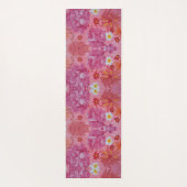 Zonsondergang Roos Floral Monogram Yoga Mat (Achterkant)