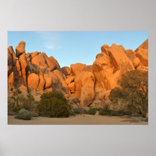 Zonsondergang Rotsen bij Joshua Tree Poster