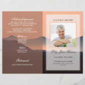 Zonsondergang rouwprogramma | Uitvaart folder In L Flyer (Voorkant)