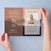 Zonsondergang rouwprogramma | Uitvaart folder In L Flyer (Hand)