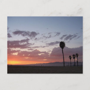 zonsondergang : santa monica , ca briefkaart