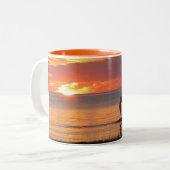 Zonsondergang Scene koffiemok Tweekleurige Koffiemok (Voorkant links)