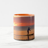 Zonsondergang Scene koffiemok Tweekleurige Koffiemok (Center)