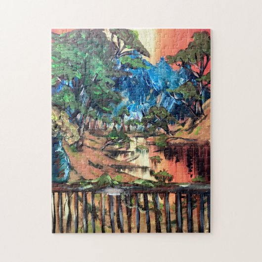 Zonsondergang Scène Puzzel (Verticaal)