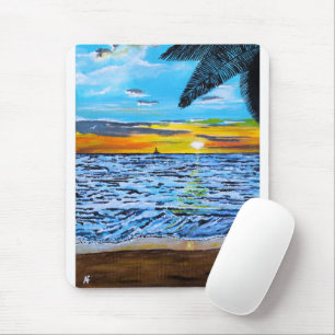 Zonsondergang Schilderij van Alfred Fox Muismat