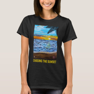 Zonsondergang Schilderij van Alfred Fox T-shirt