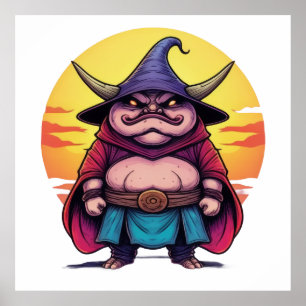 Zonsondergang Schildwacht Poster