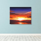 ZONSONDERGANG SCHOONHEID - ACRYL OP DOEK SCHILDERE CANVAS AFDRUK (Insitu (Houten vloer))